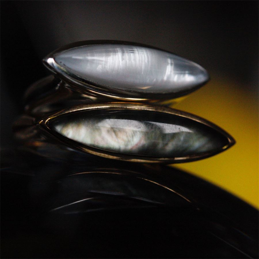 Anello Navetta con madreperla AURUM | AN1 NAV ARGMOP BIANCA